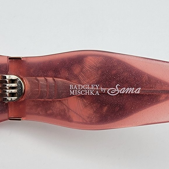 Badgley Mischka Sama Sofia Crystal Pink Gold Frame Grey Gradient Lens Sunglasses main image 4